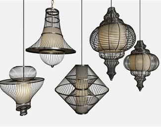 東南亞風格燈具電器設備3D模型探索 融合傳統與現代的設計魅力